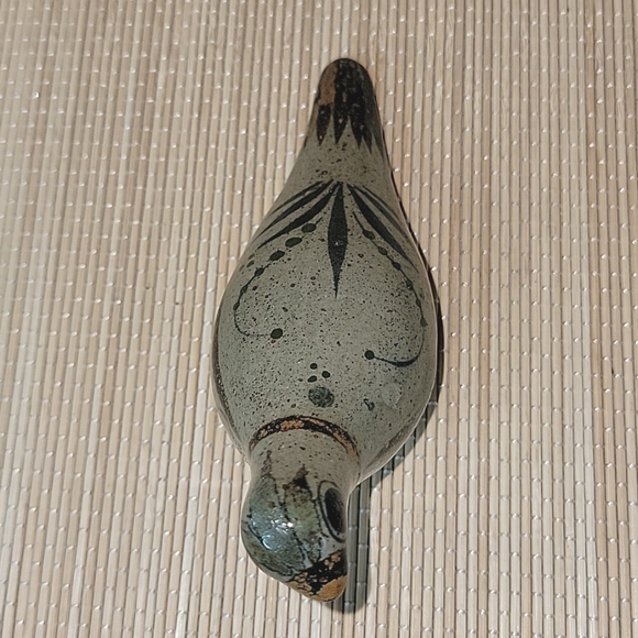 Vintage Tonala Clay Mexican Folk Art Pottery Tall Pheasant Bird - Picture 8 of 12